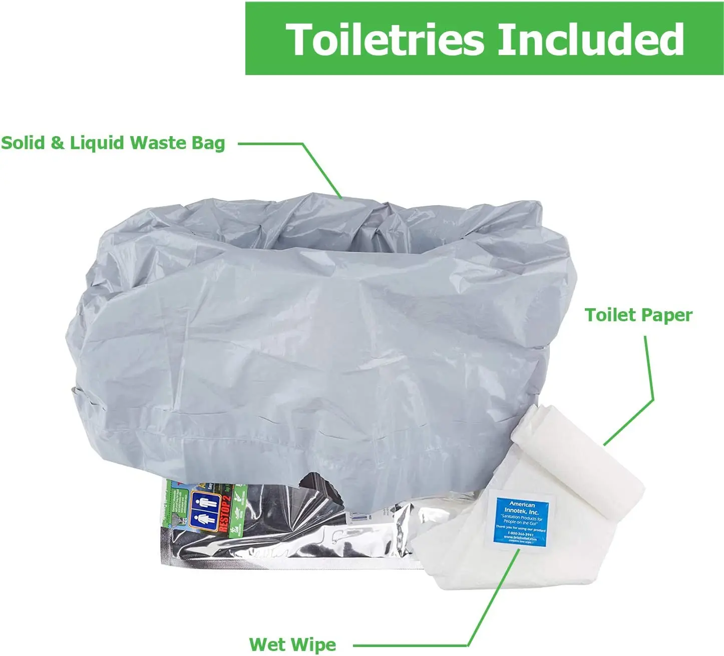 Toiletries & waste kit